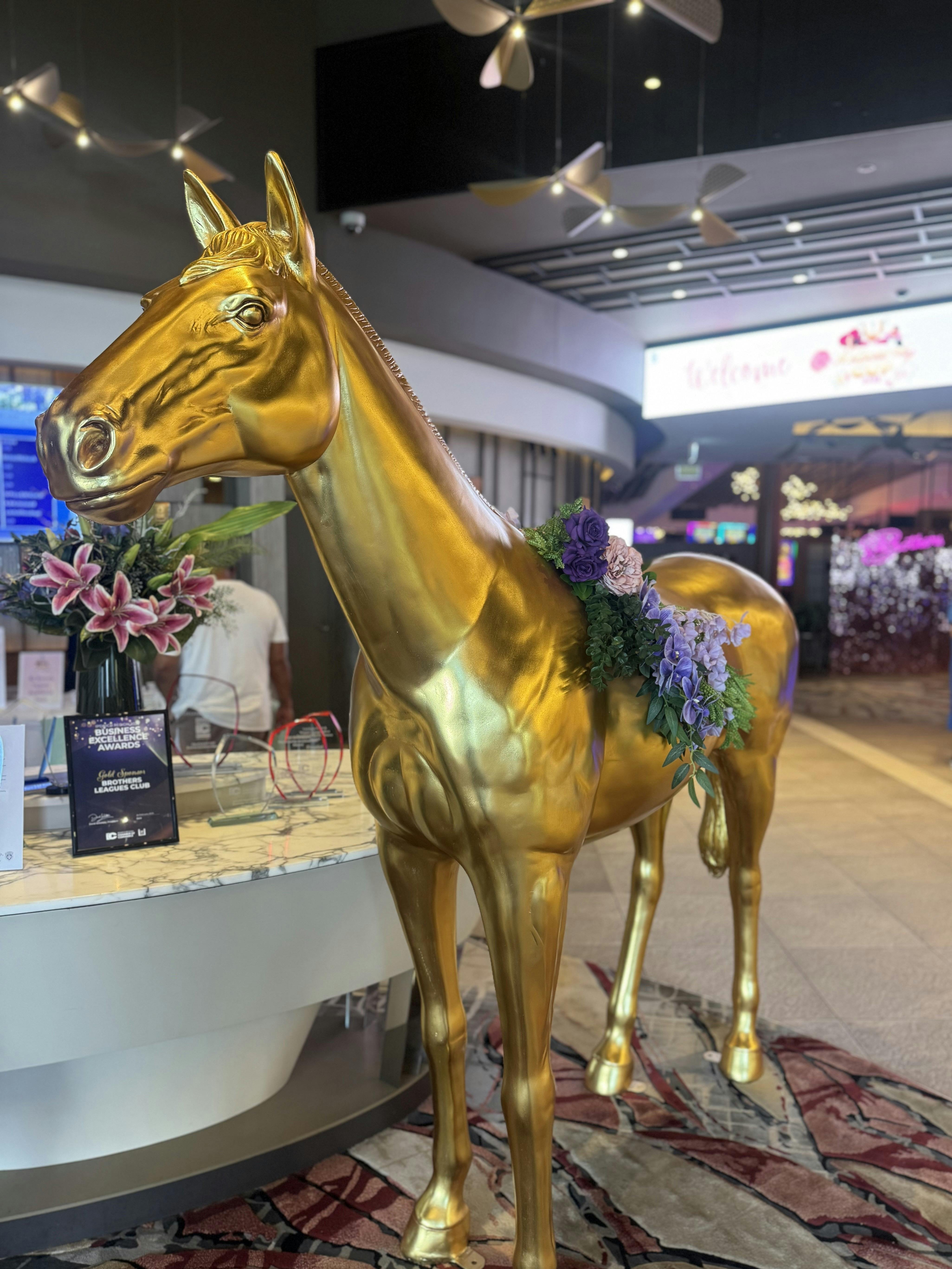 Gold horse