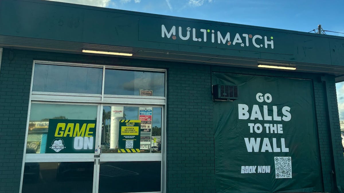 Front of MultiMatch Cleveland indoor sports studio in Cleveland, Queensland.