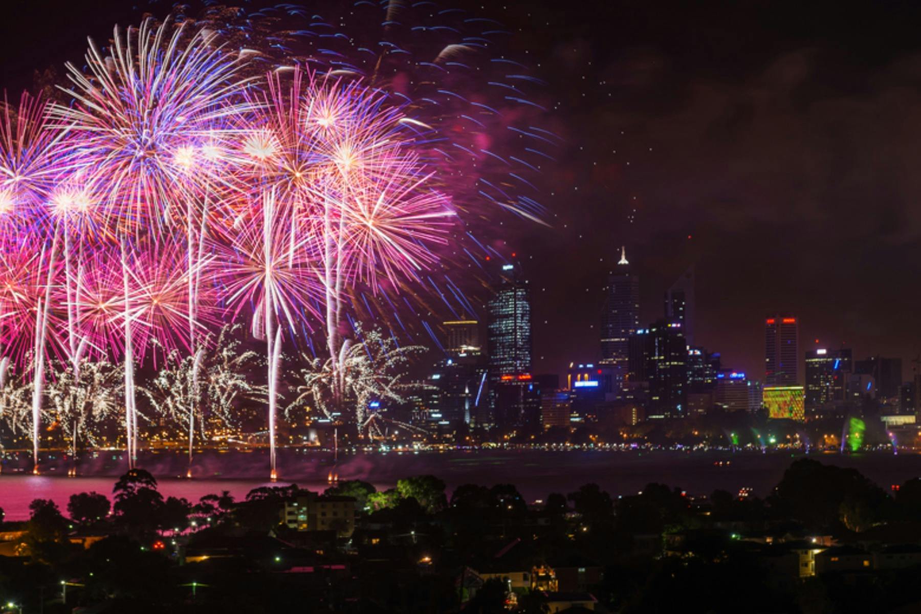 New Year's Eve fireworks from Miss Chow's South Perth