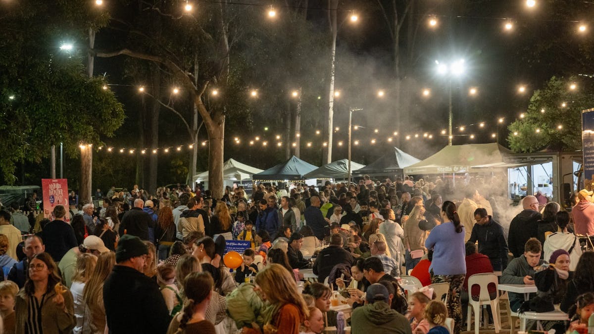 Carseldine Wintertide Twilight Market crowd