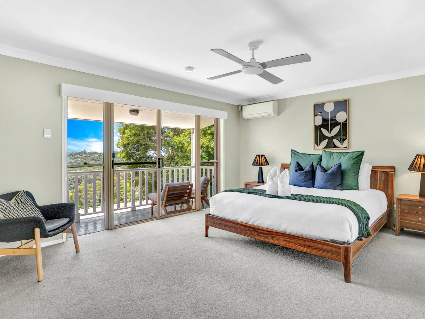 Main bedroom with King size bed