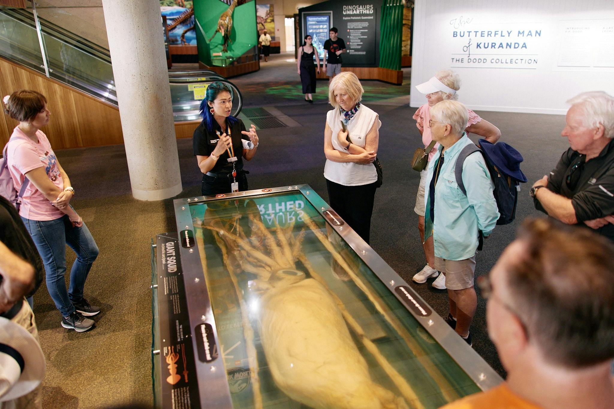 Museum guide leads tour