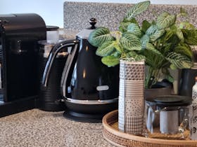 A variety of Teas, Nespresso pods for the length of your stay