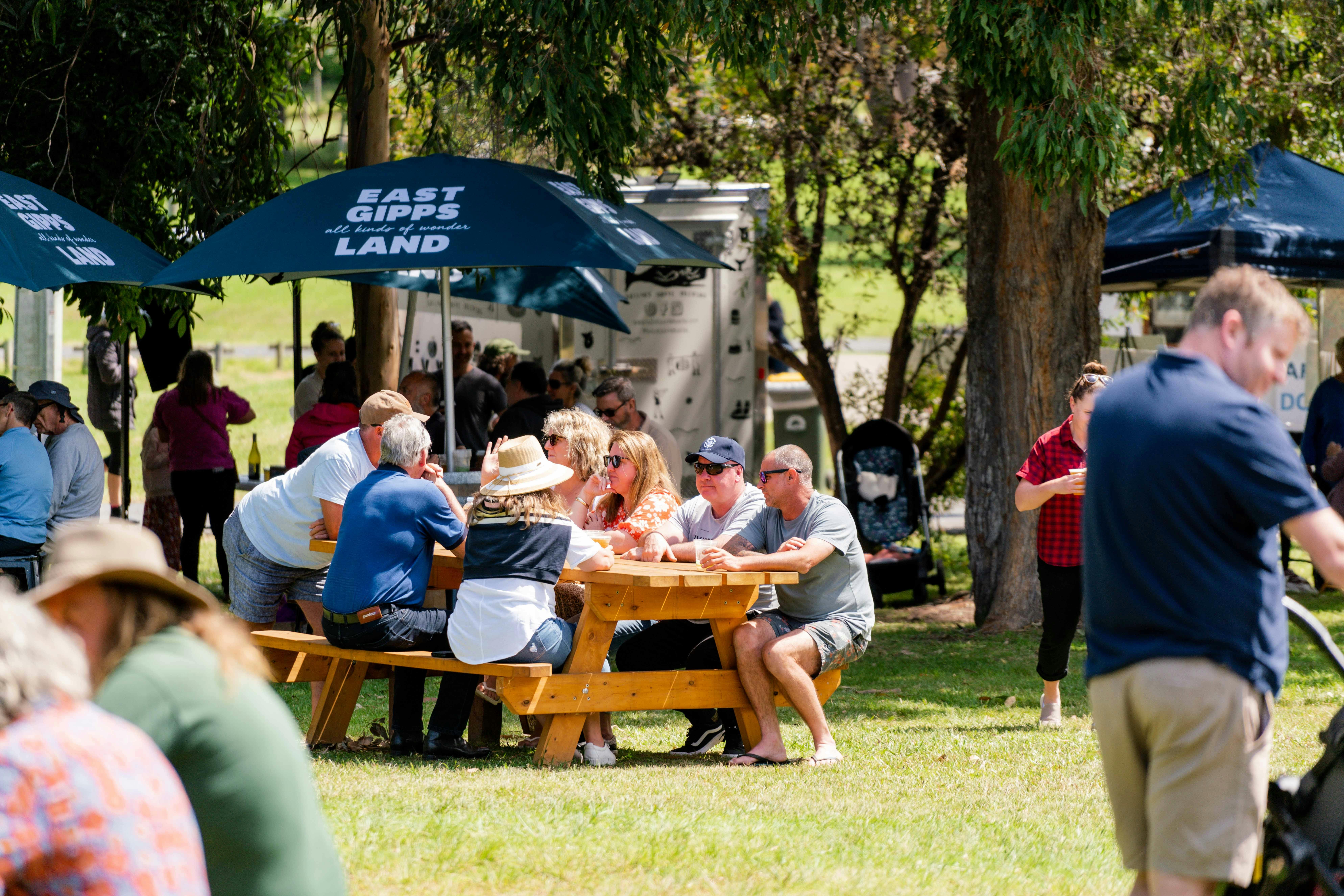 festival attendees enjoying the Wild Harvest Market
