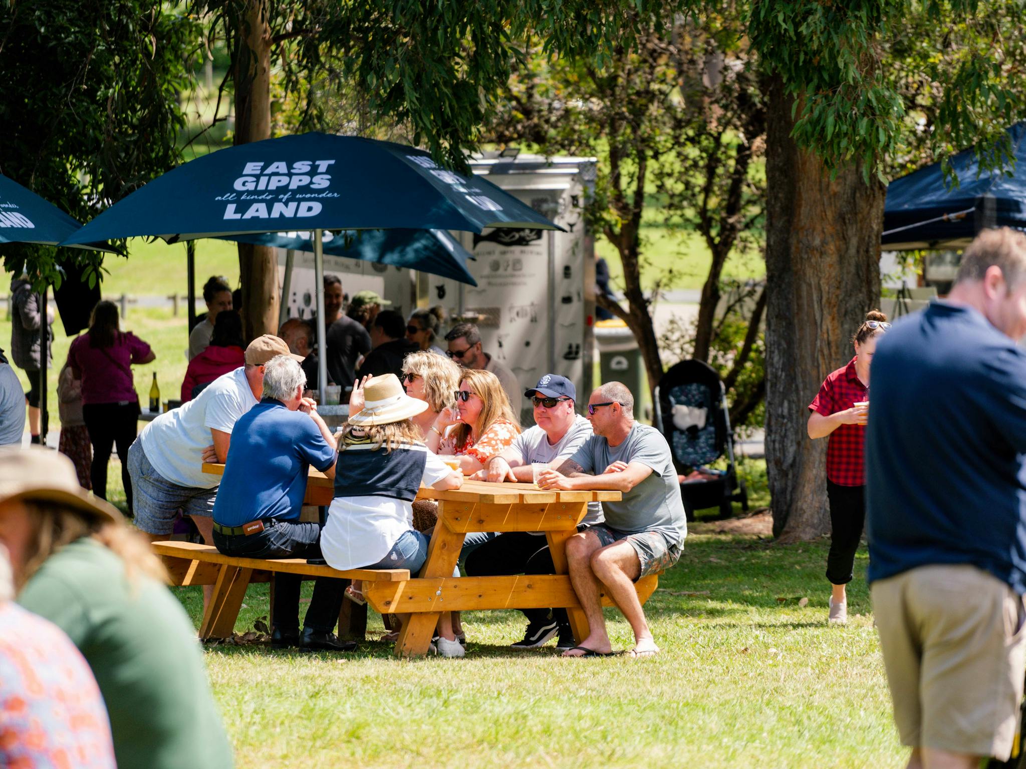 festival attendees enjoying the Wild Harvest Market
