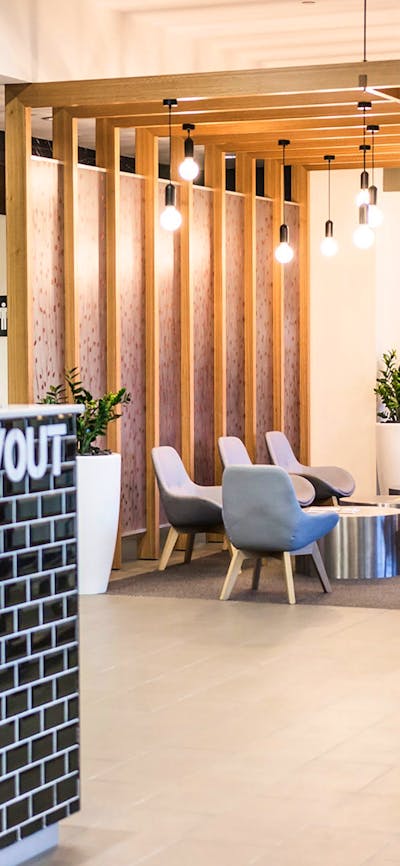 Reception interior at Abode Woden