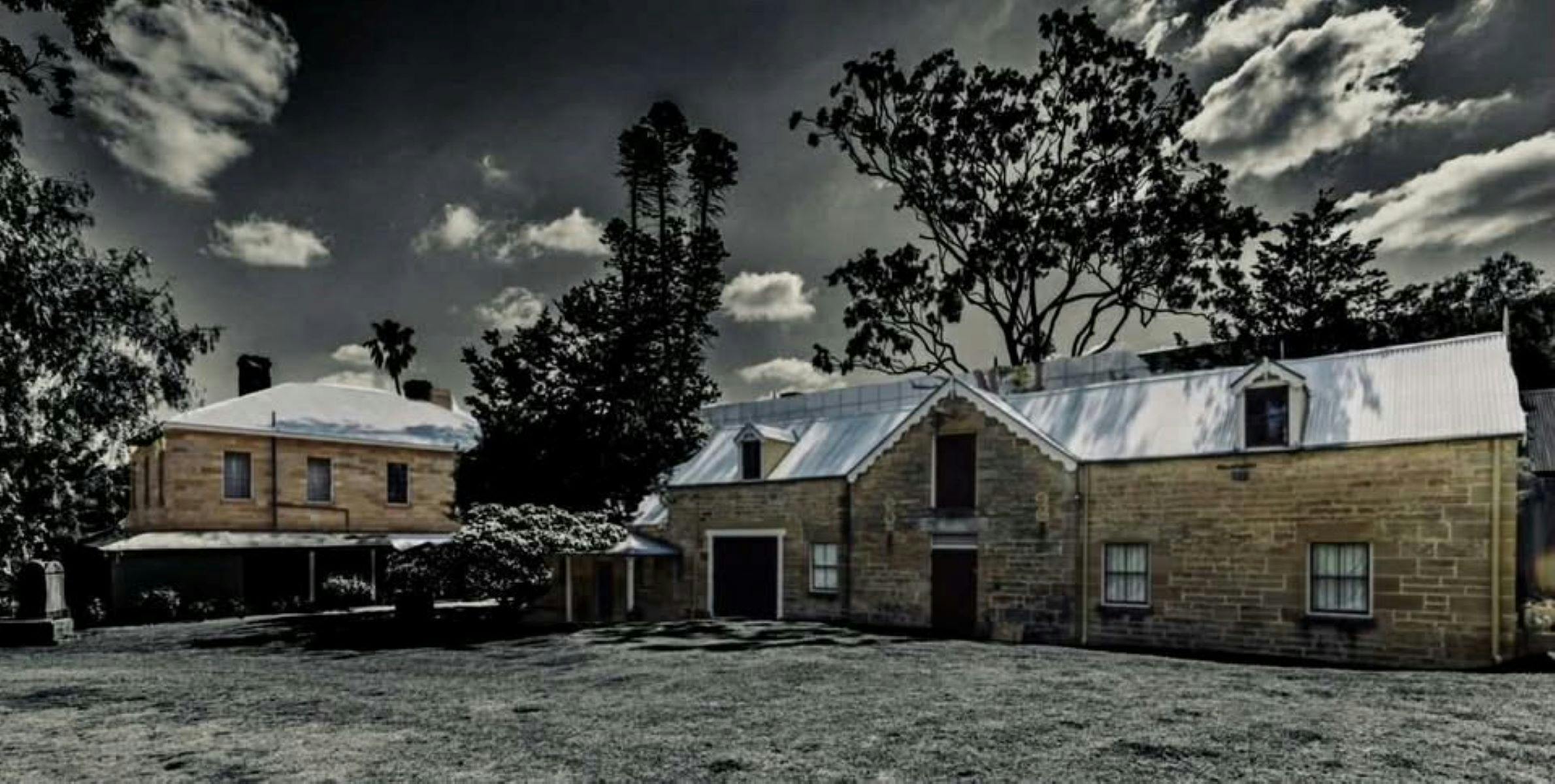 picture of the back of a colonial sandstone building