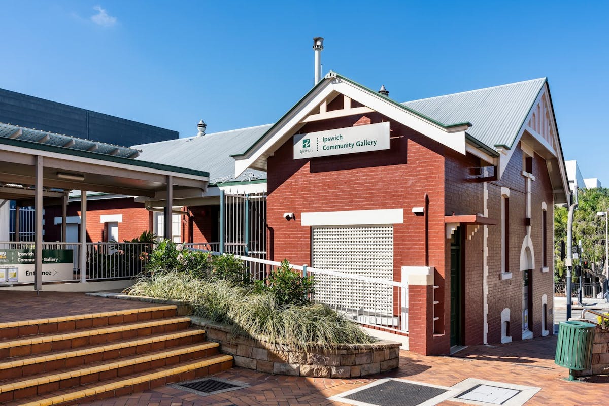 The exterior of the Ipswich Community Gallery entry from d'Arcy Doyle Place