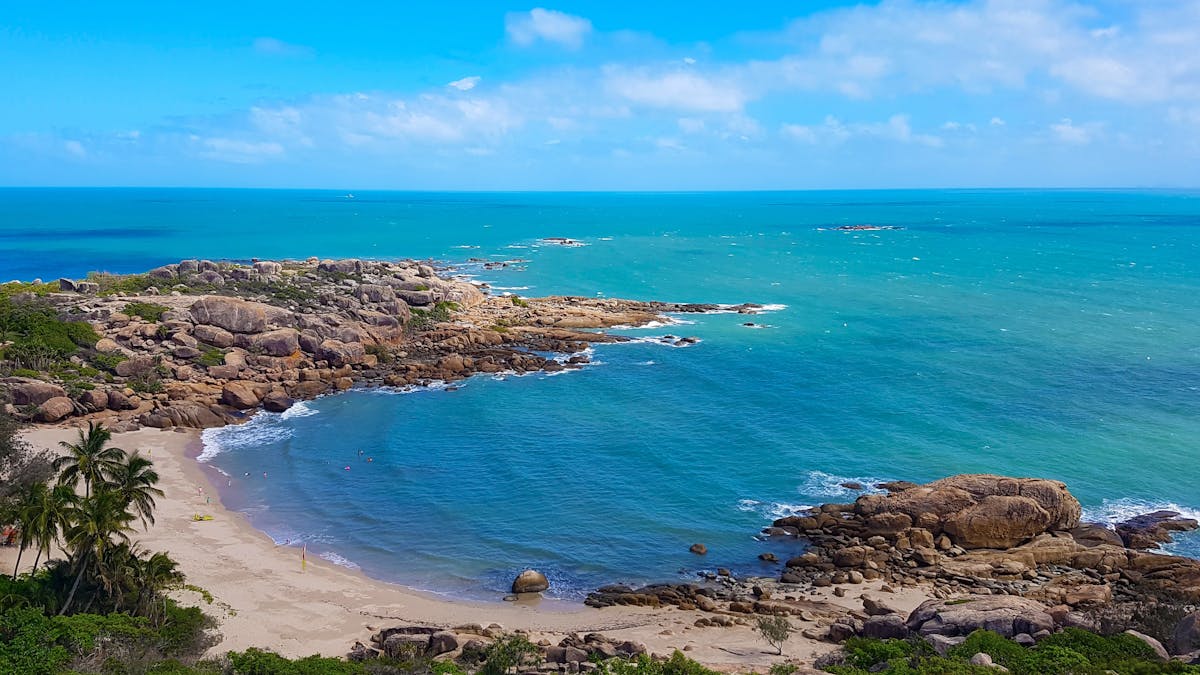 Sheltered bay from elevated lookout