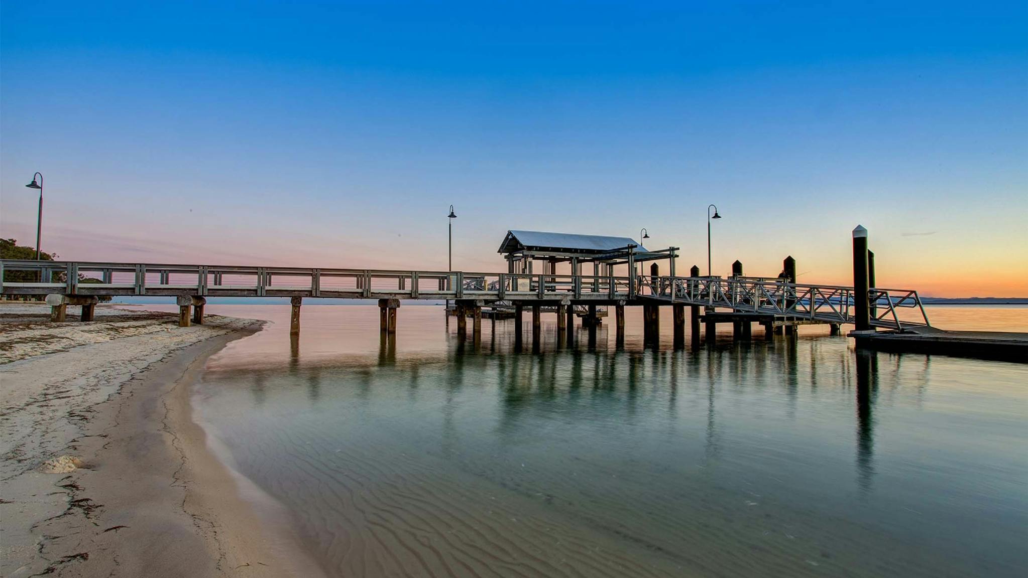 Sunset at Bongaree Jetty, Bribie Island Sunset at Bongaree Jetty, Bribie Island