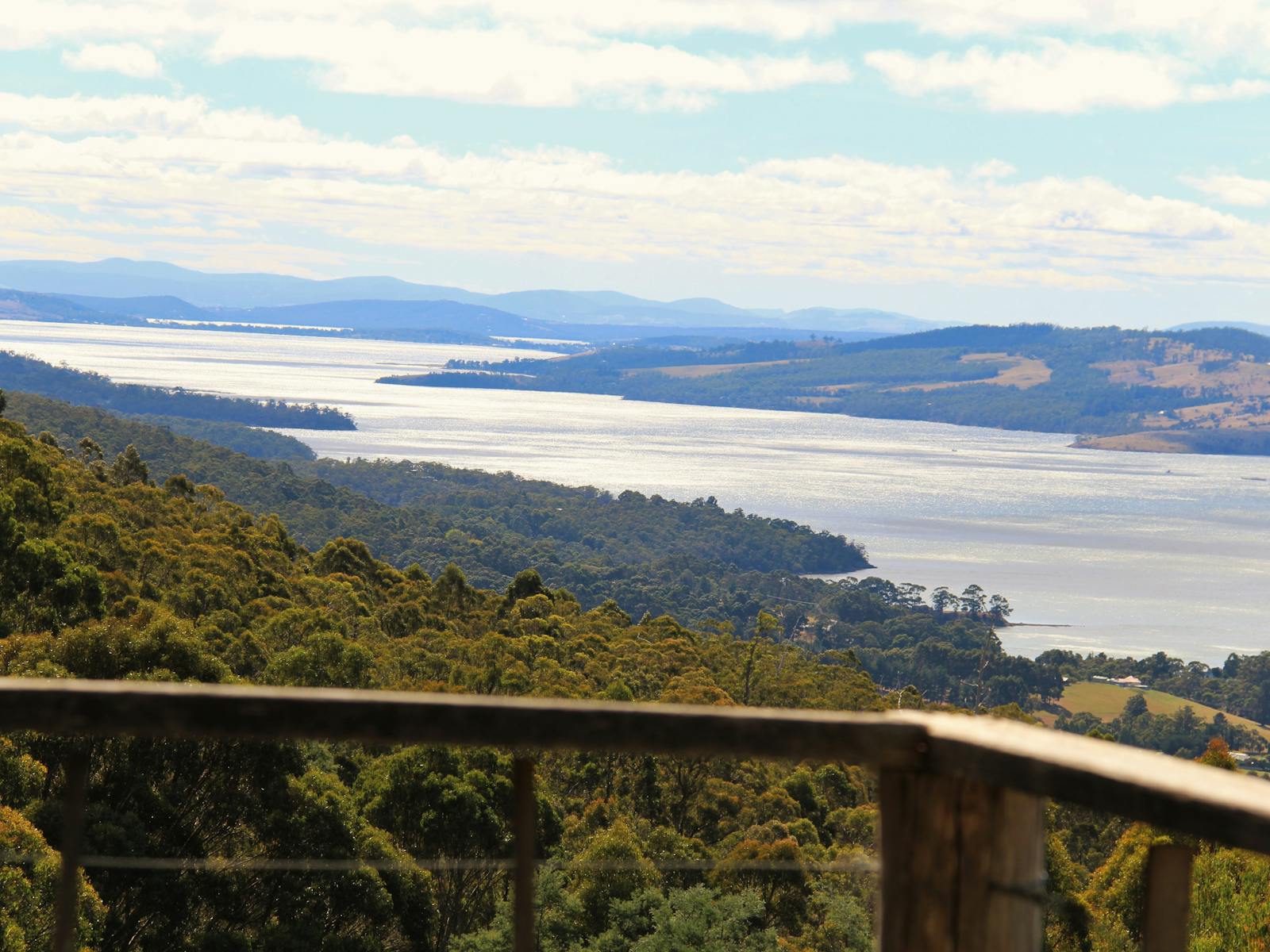 Bruny Island and D'entrecasteaux Channel from the balcony