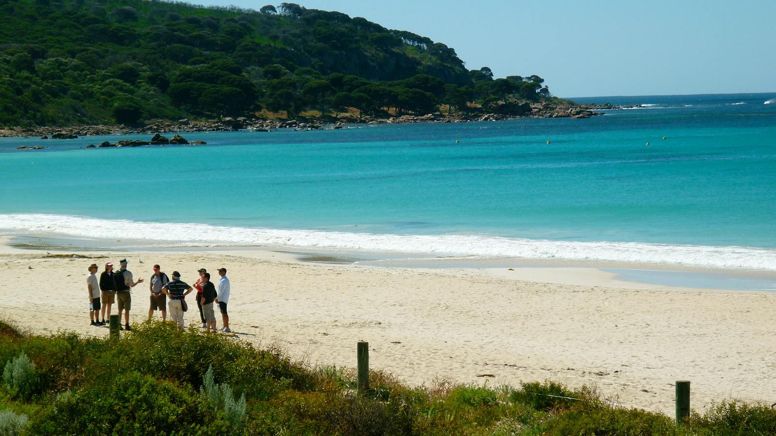 Guided group at Bunker Bay