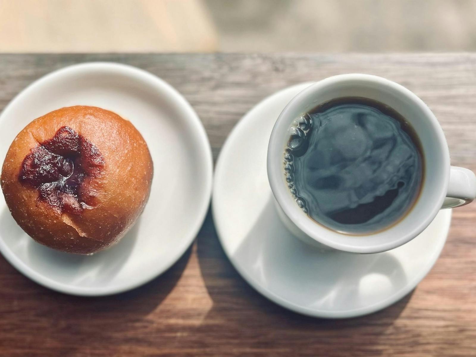 Coffee and doughnut