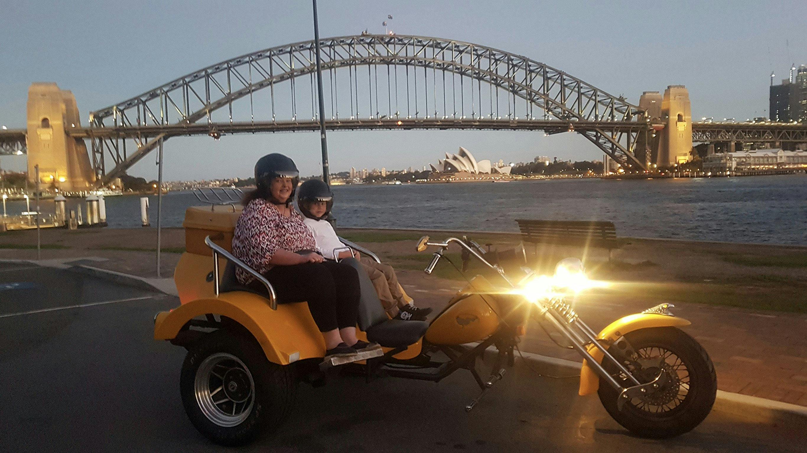 We can organise a surprise Harley or trike ride. We can take you anywhere around  Sydney.
