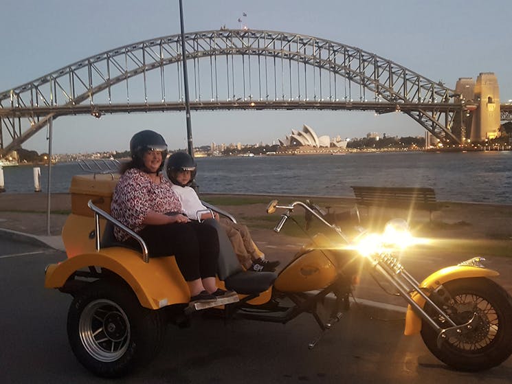 We can organise a surprise Harley or trike ride. We can take you anywhere around  Sydney.
