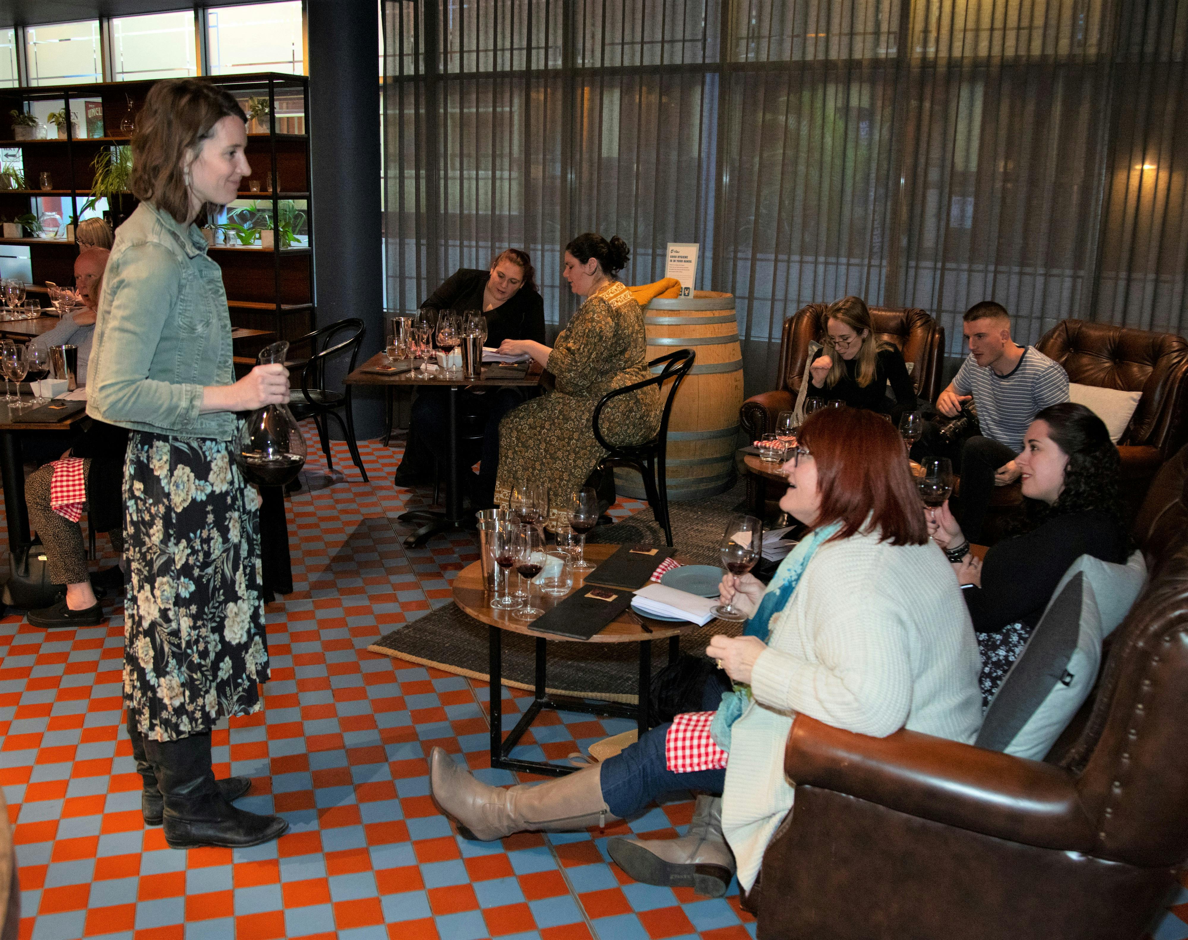 Emma Shaw of Pique Nique serves a local Canberra wine