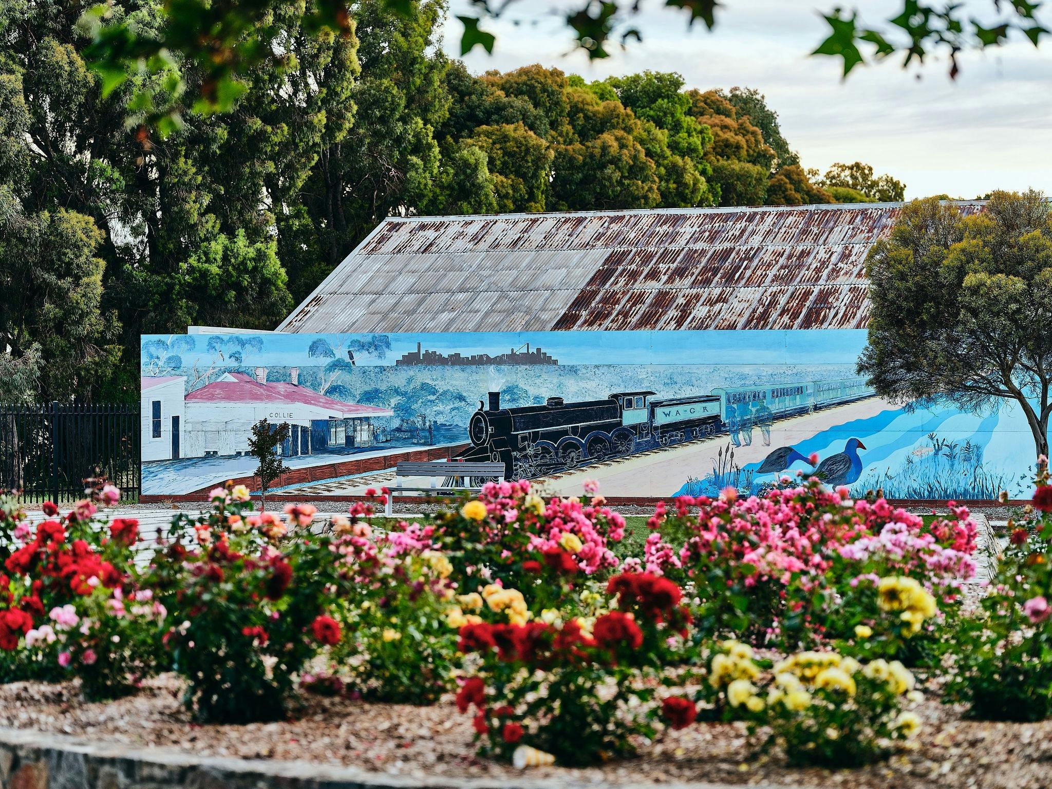 Russell Ord catures one oa many Murals in the Collie River Valley