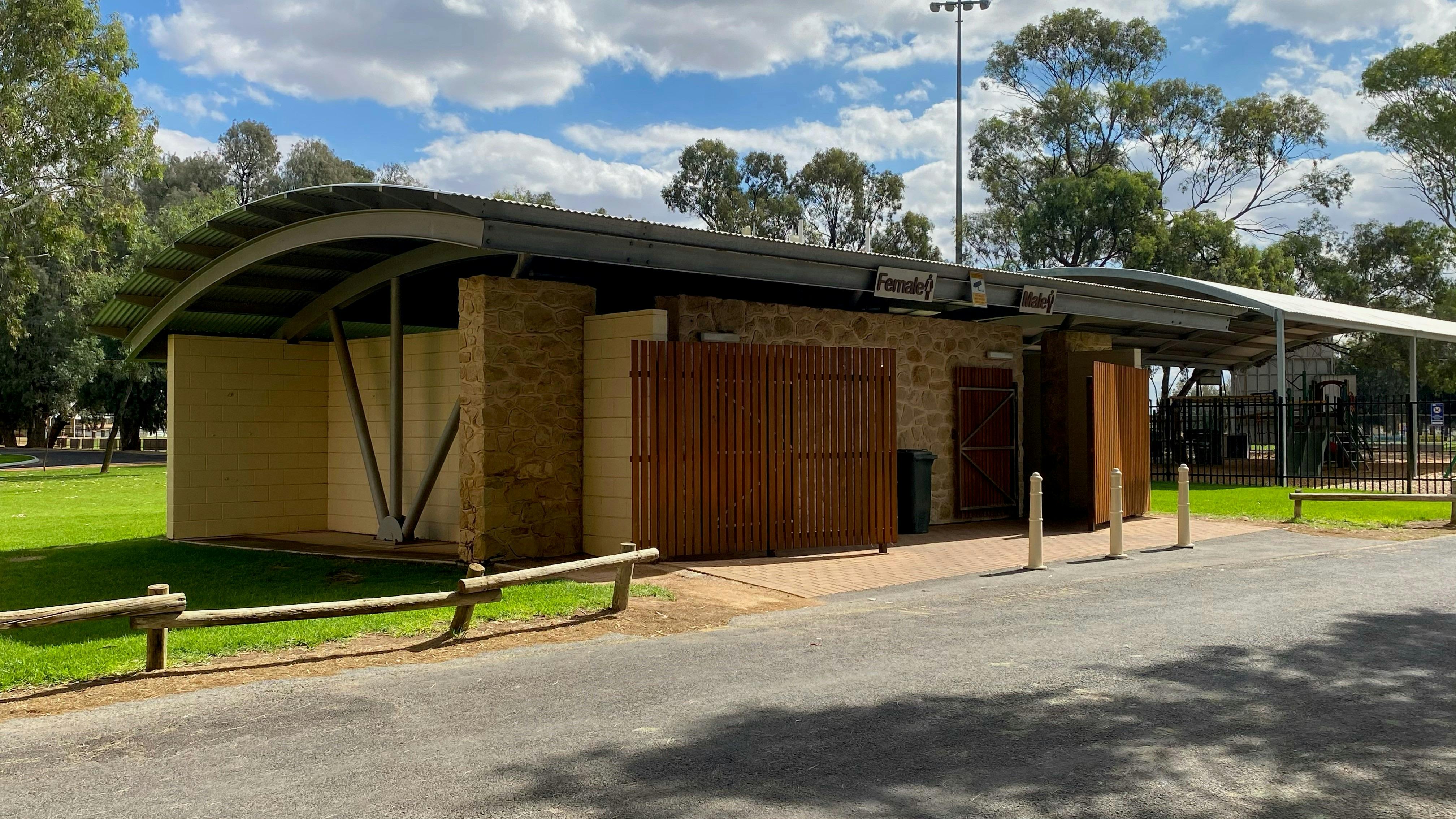 Waik Riverfront public toilets ferry end looking south