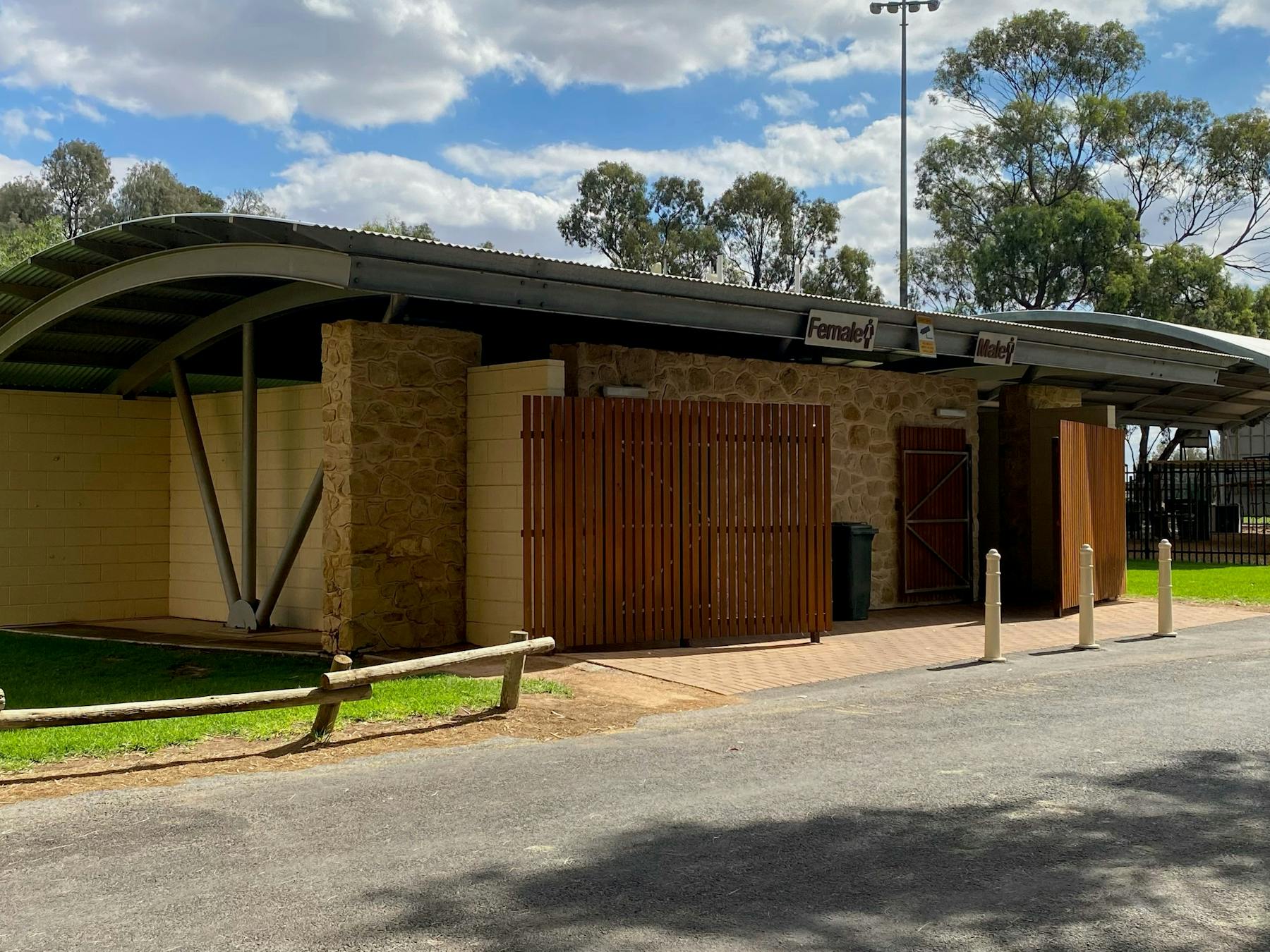 Waik Riverfront public toilets ferry end looking south