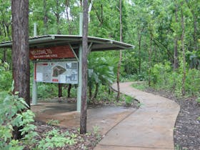 Interpretative shelter for the site at the southern entrance.