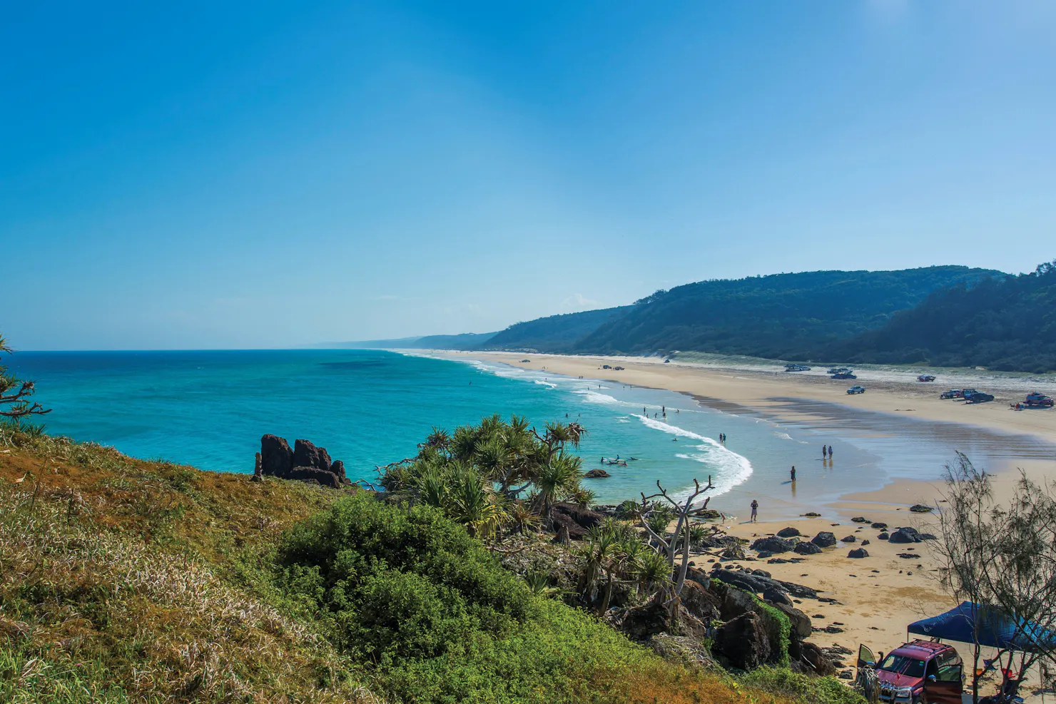 View of beach from headland, Cooloola.