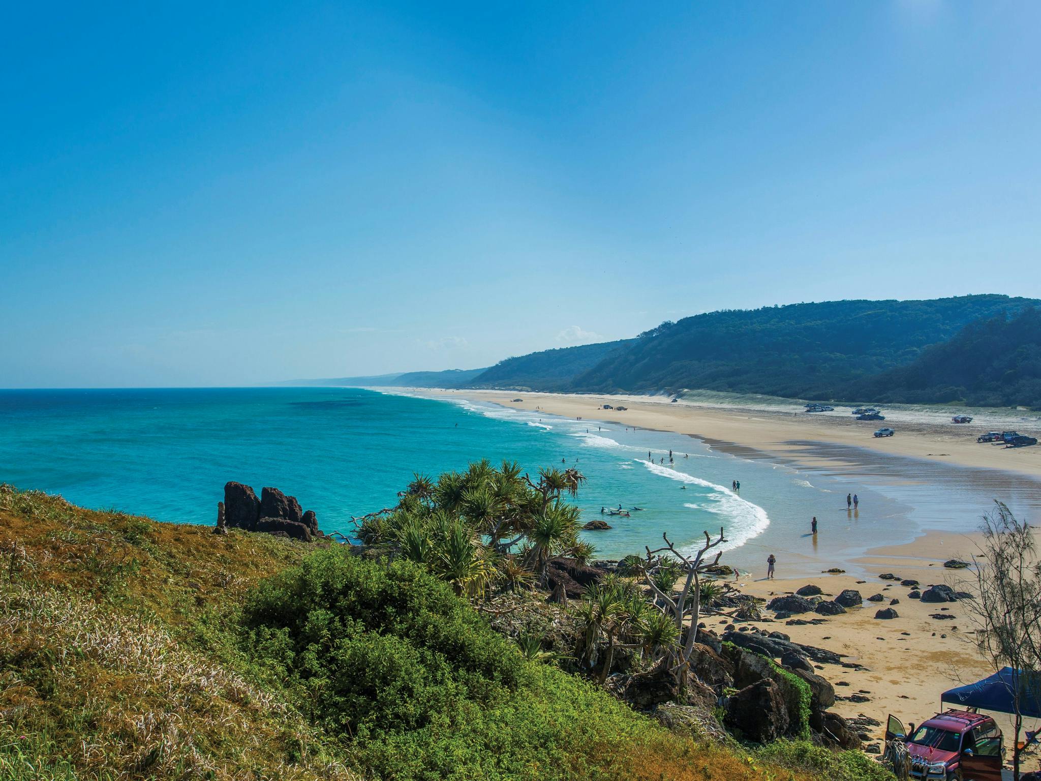 View of beach from headland, Cooloola.