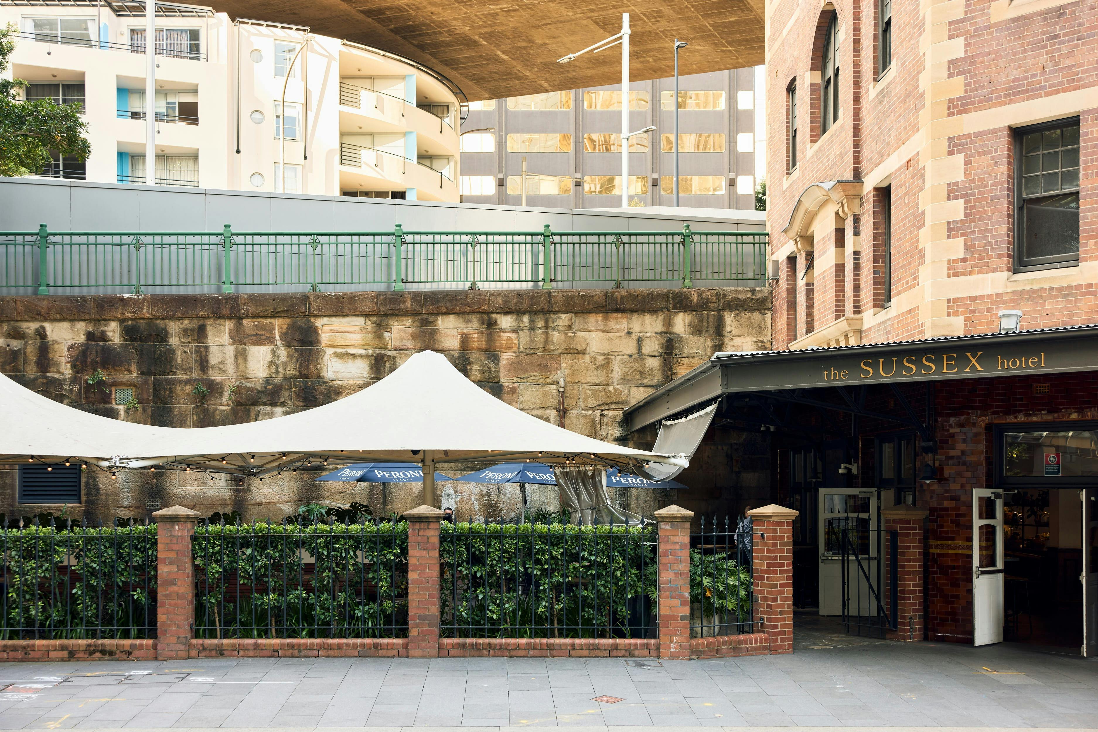 Pub exterior with beer garden