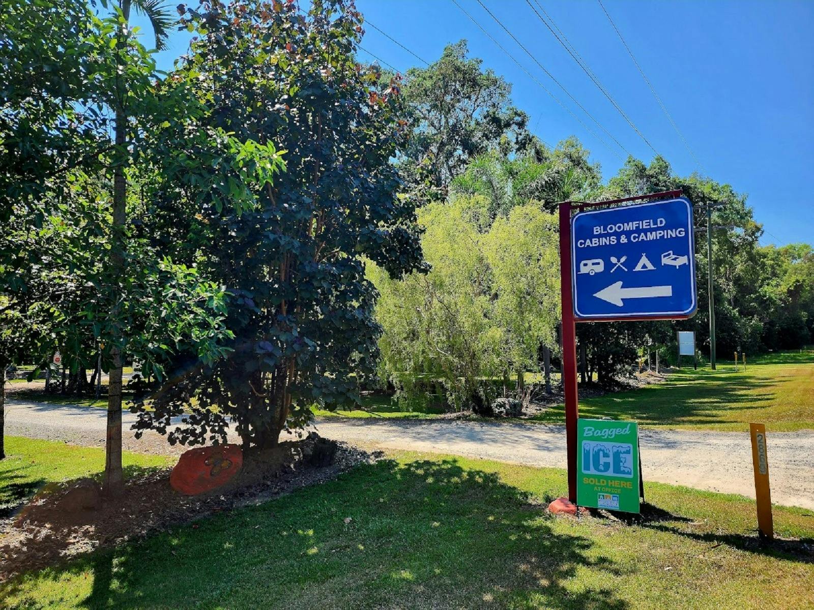 Entrance driveway and signage Entrance driveway and signage