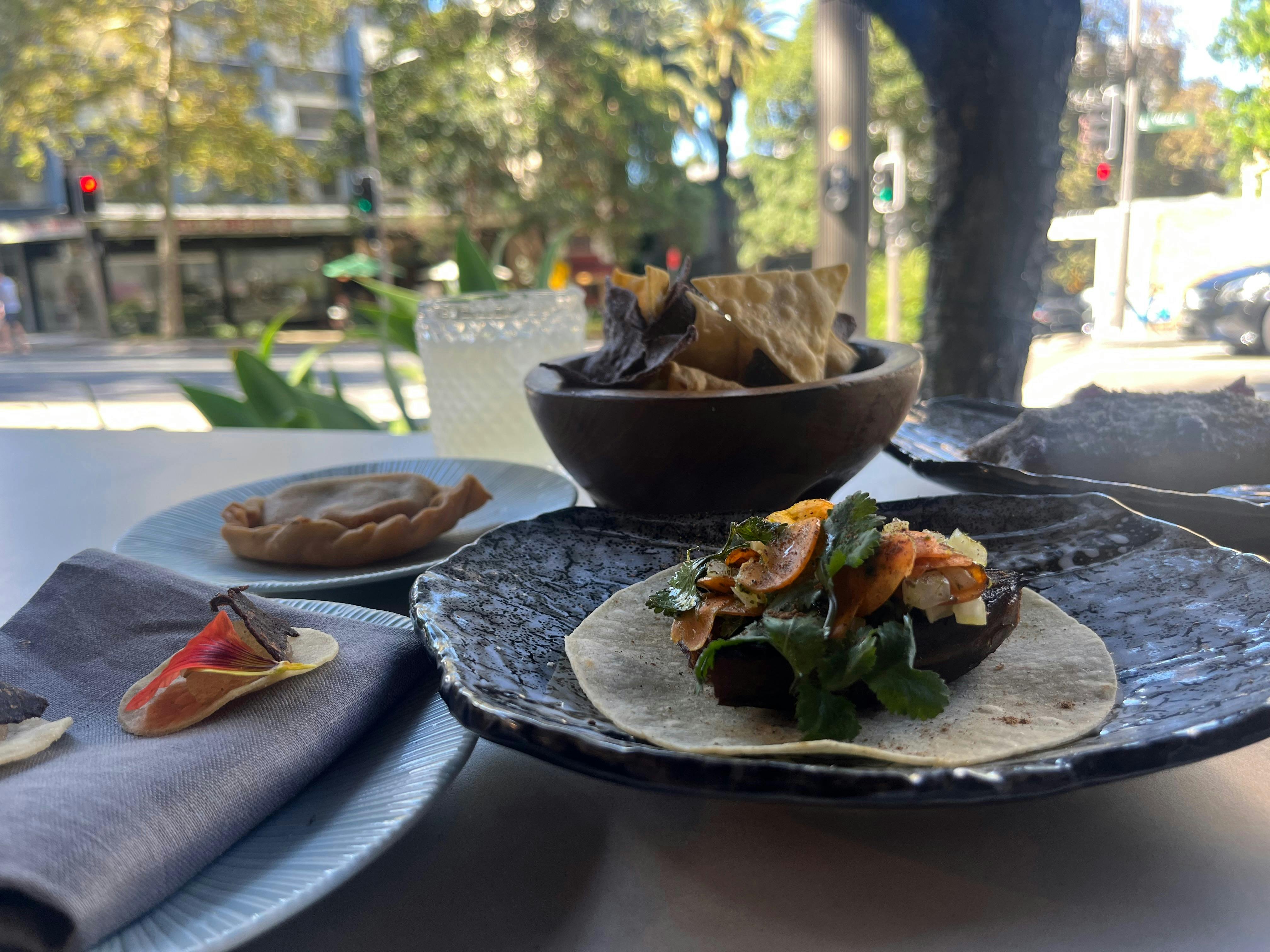 Tacos in the outdoor dinning Sonora