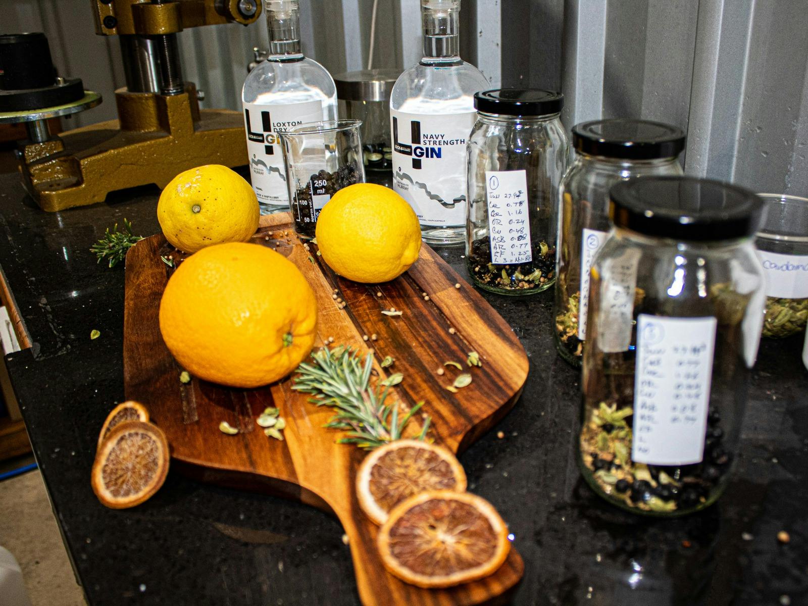 Some Loxton Dry Gin Botanicals
