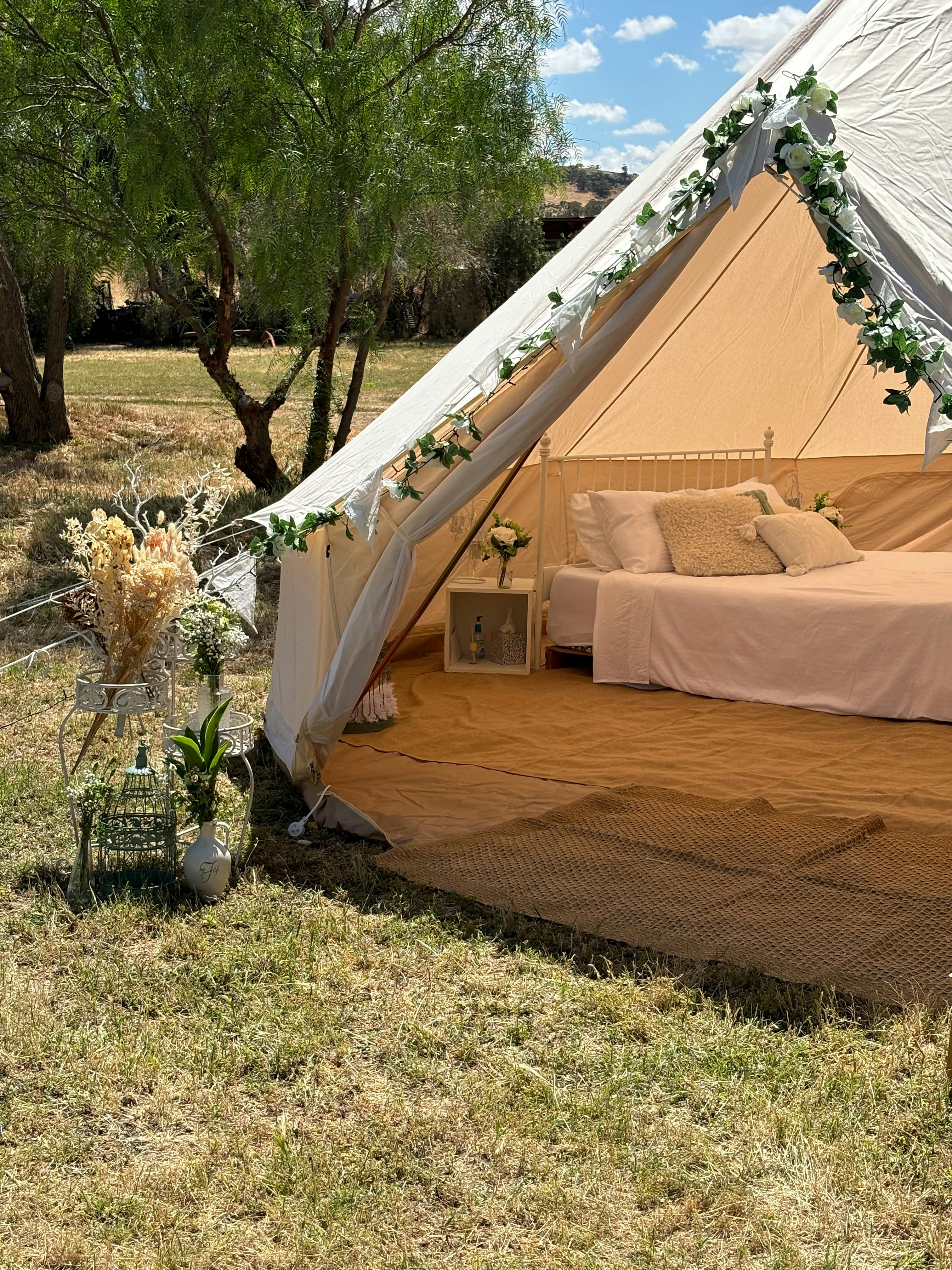 Celebrating an anniversary or just want to camp in style book one of our bell tent