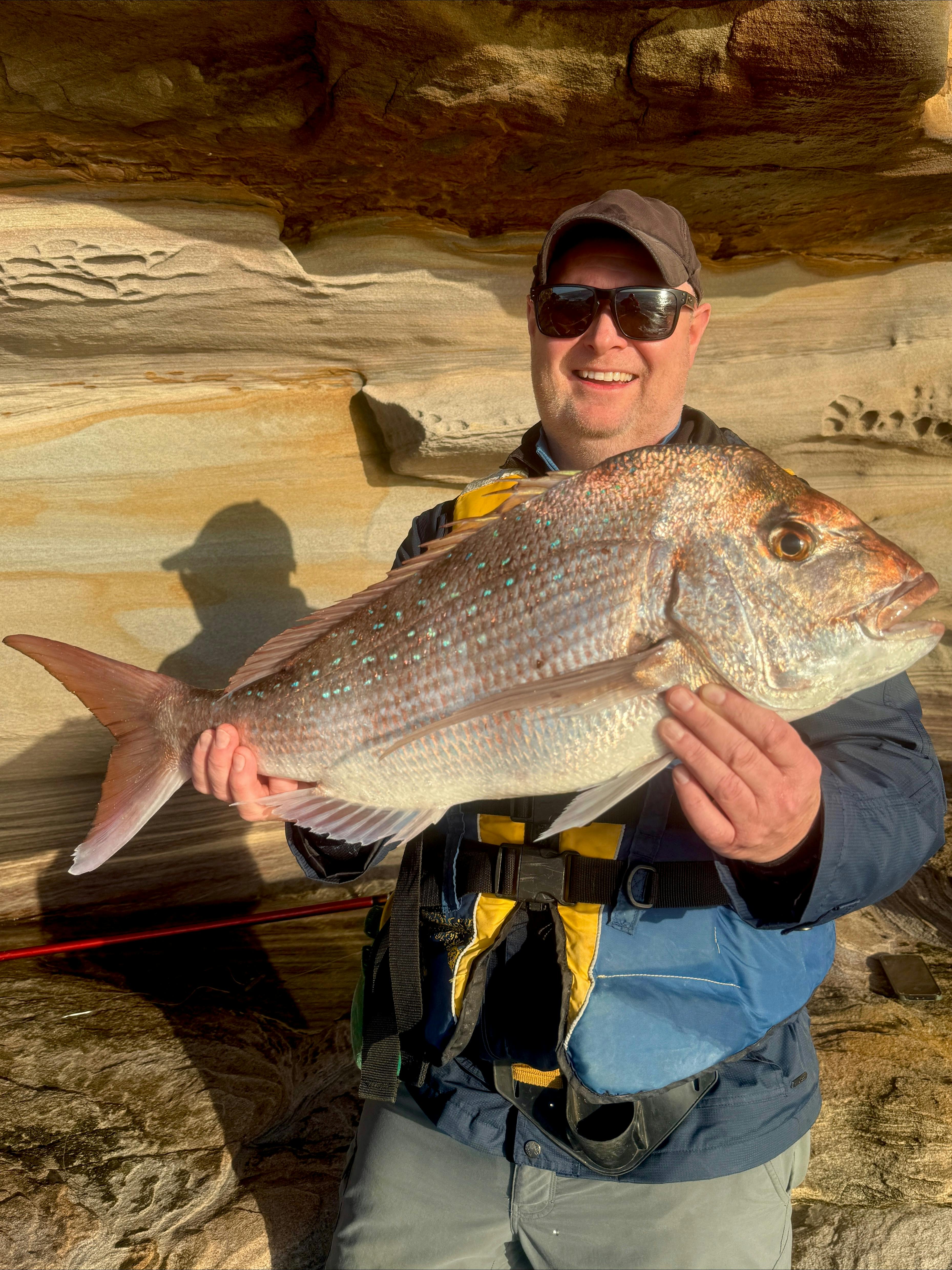 My client with his first legal snapper. its going to be hard to beat this one hahah