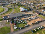Morning ariel view of the amount of cars that were at the Wagga speed shear