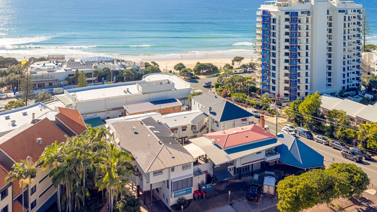 Drone image of Coolum Beach Resort