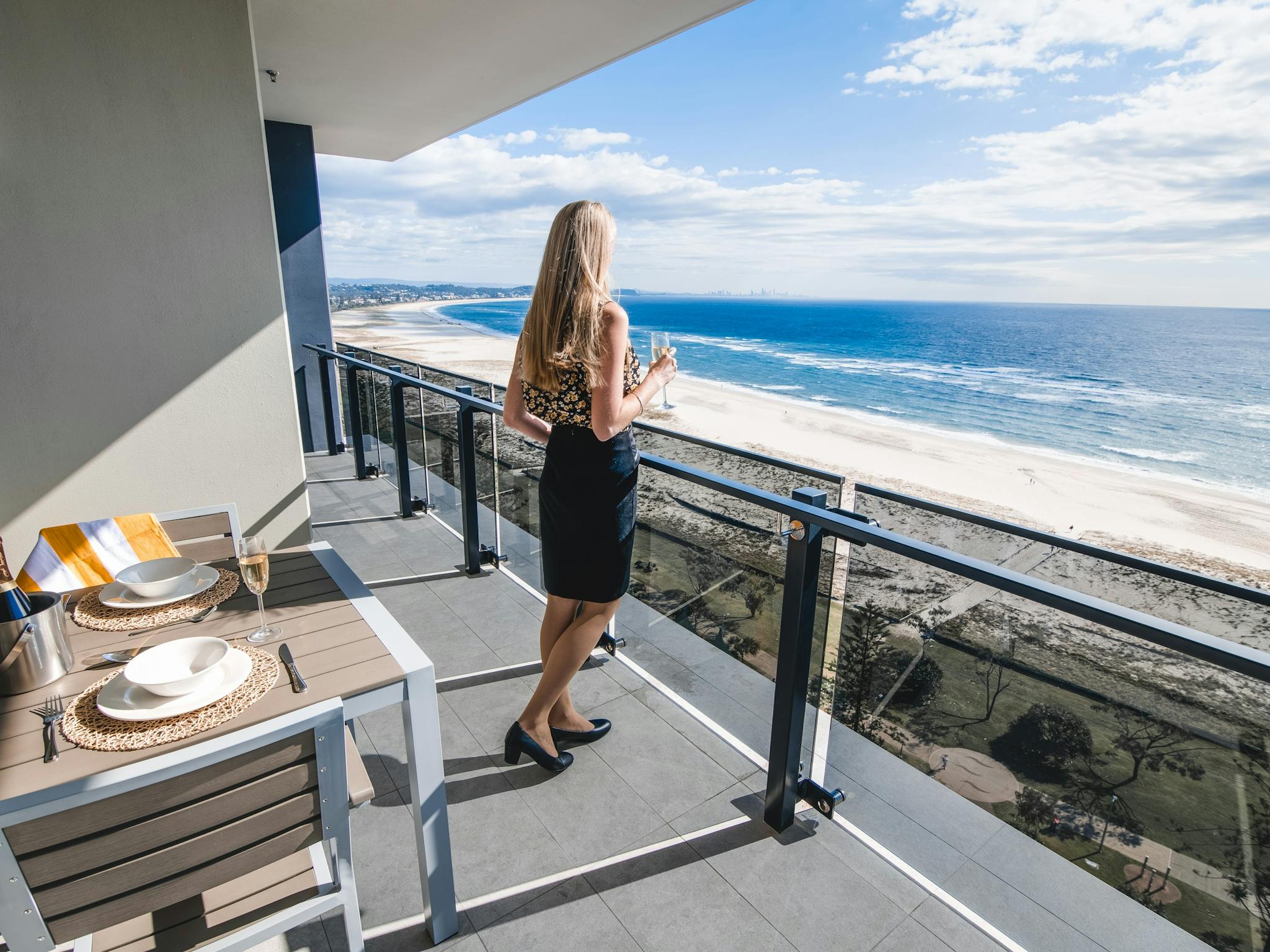 Stunning ocean views from your private balcony with outdoor seating area Stunning ocean views from your private balcony with outdoor seating area