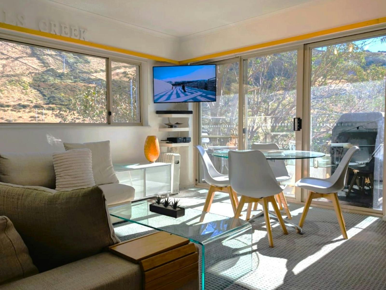 Watch the skiing from your lounge
