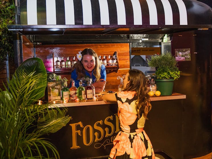 two women at a bar for Fossey's