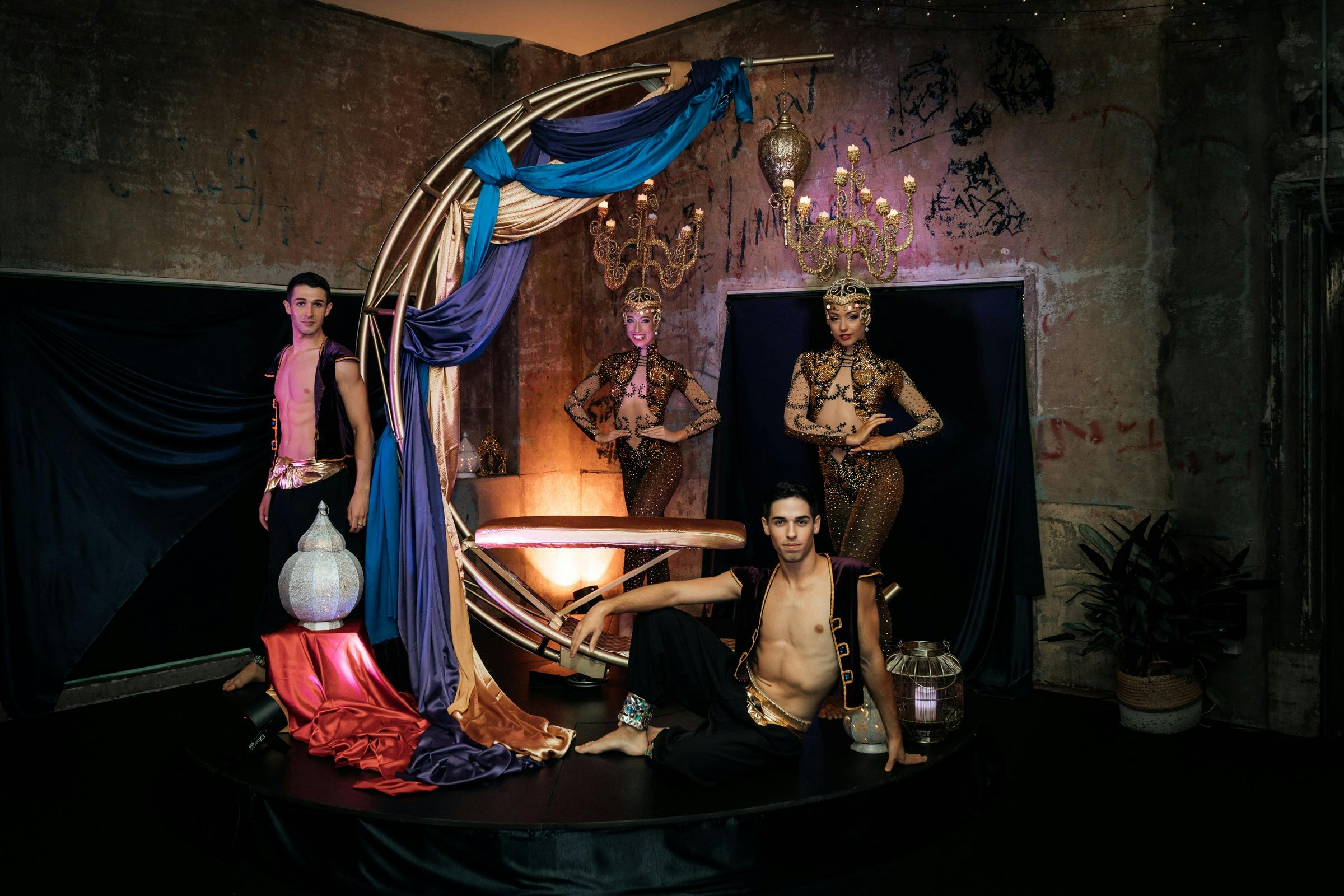 Our Gold Arabian Moon with Arabian Performers to welcome guests