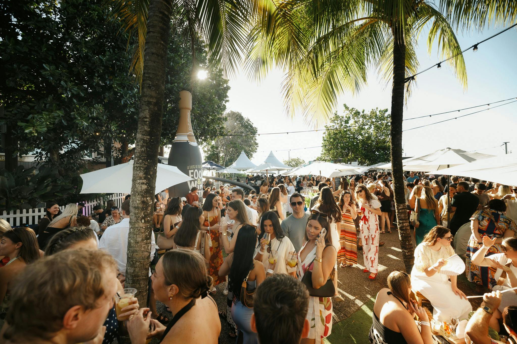 Guests enjoying the Food & Wine Festival