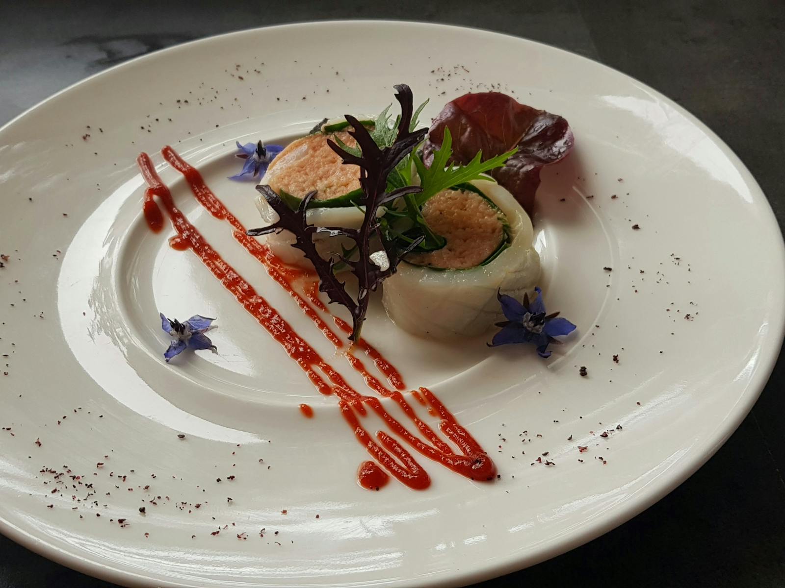 Squid & Salmon Entree