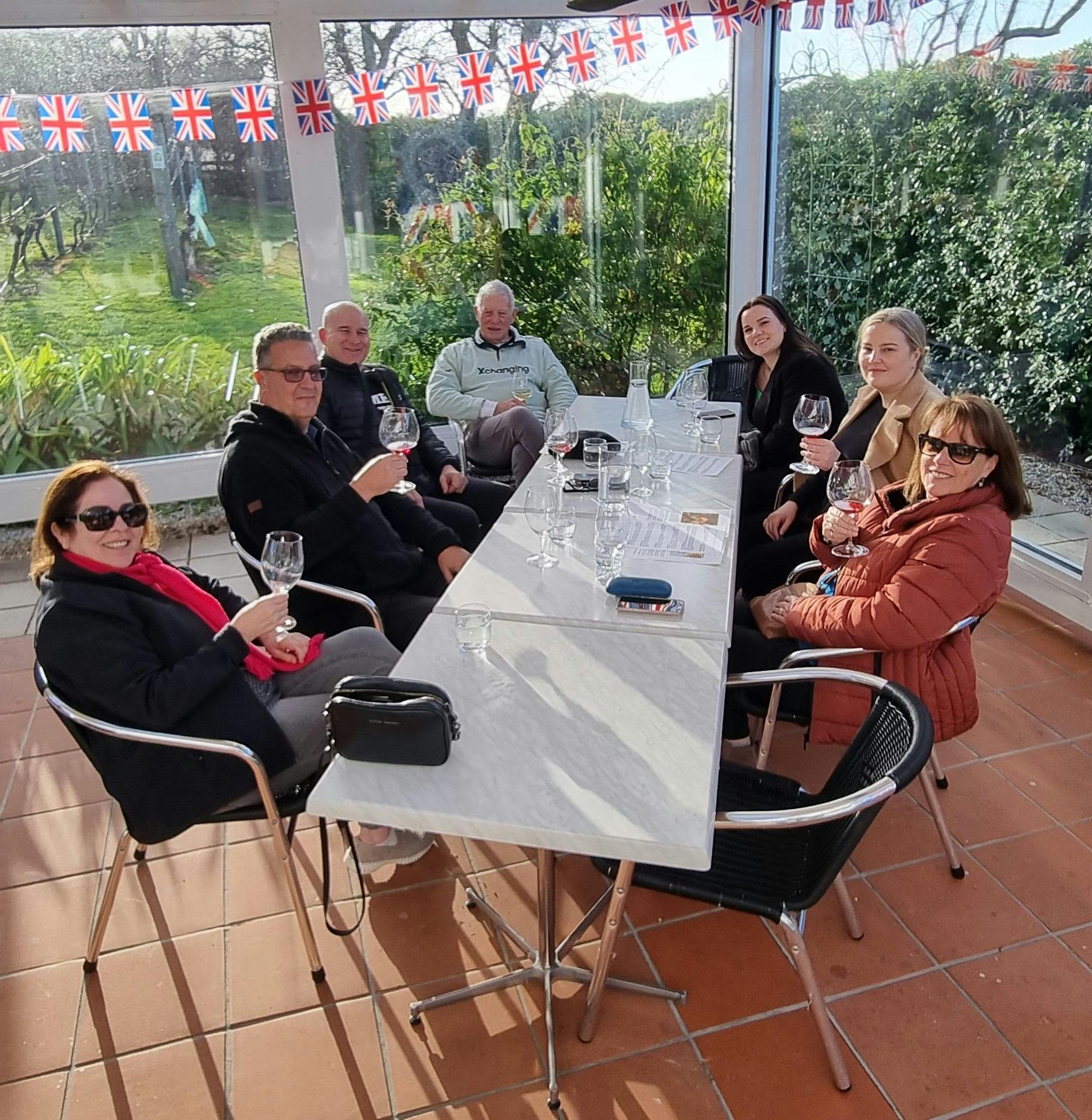 Barry and guests at Craigow Wines