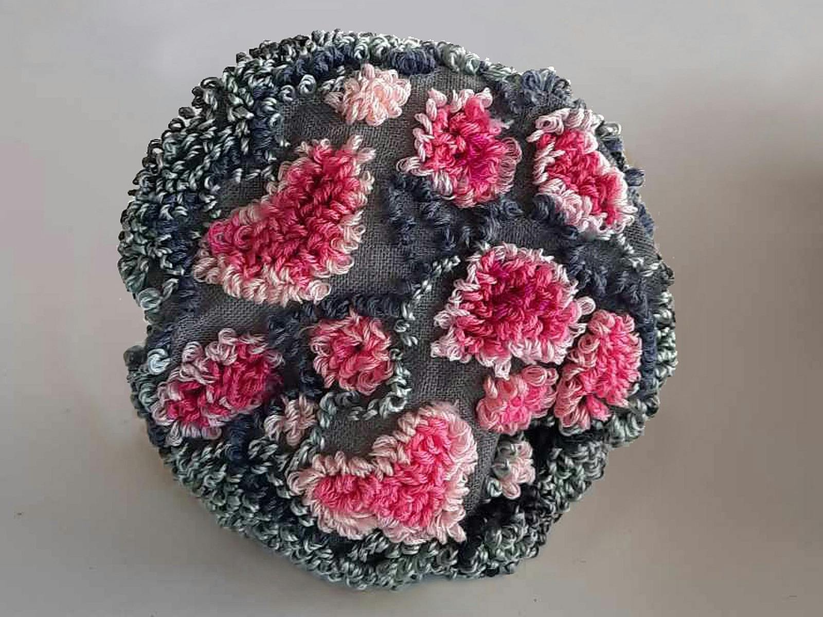 Jane Richens -Bacterior 1 - Stitched wearable brooch 2025