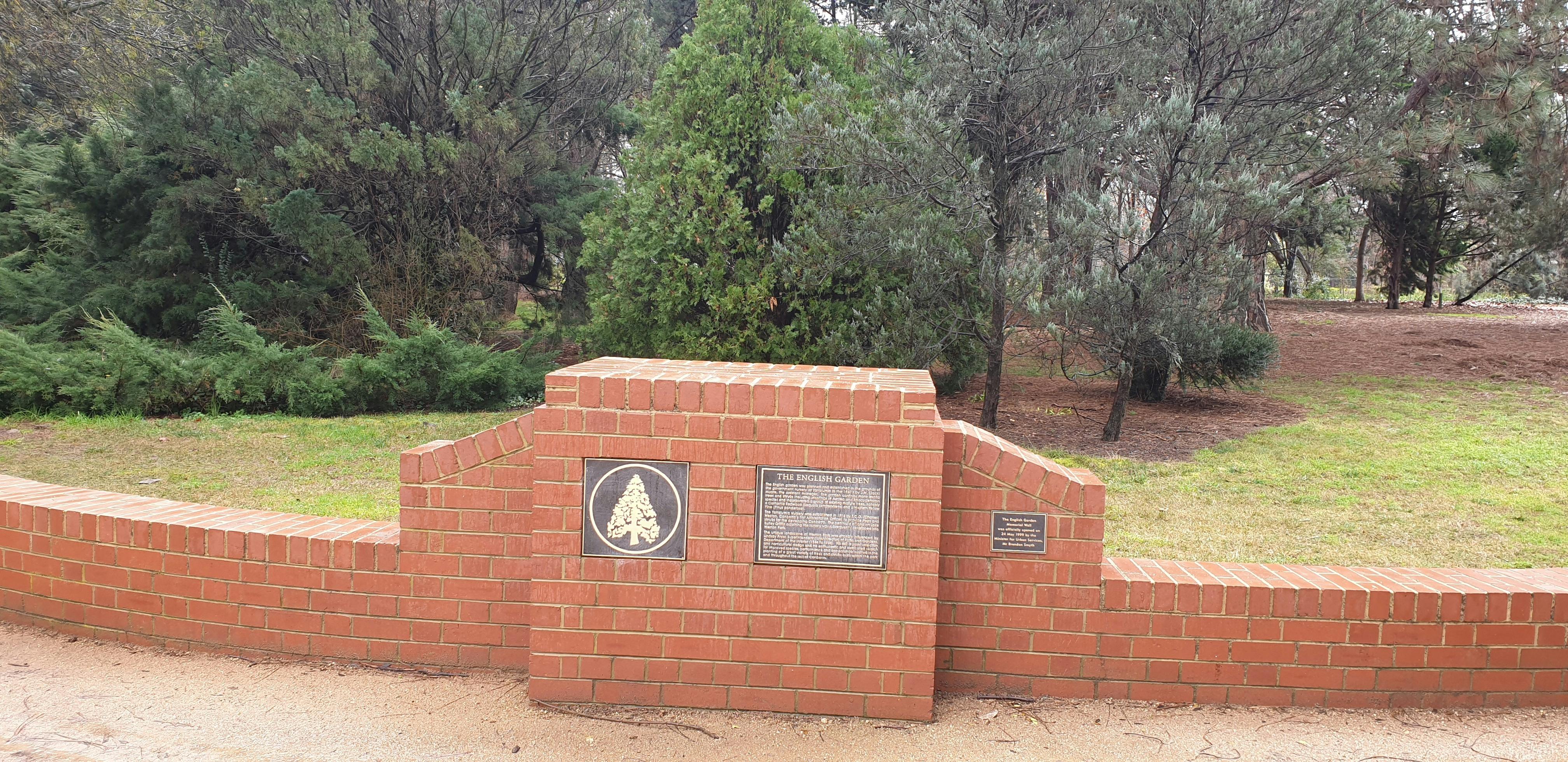 English Garden wall with historic background