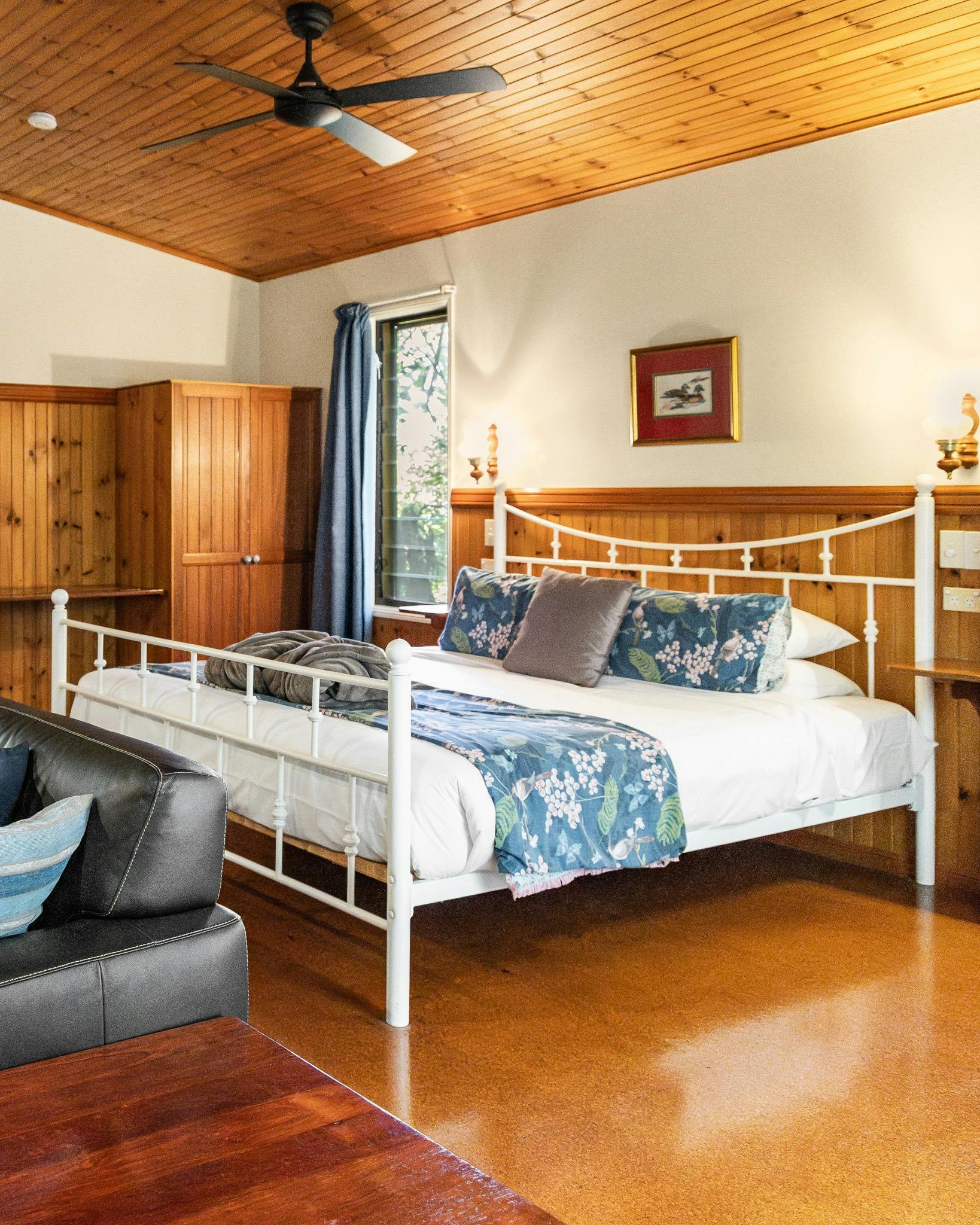 Open plan bedroom living area