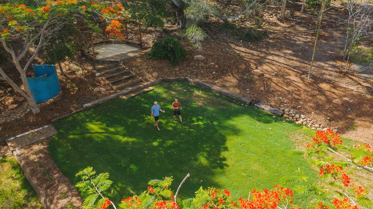 Play badminton or rest in the shade in this "outdoor room" next to Moringararah Homestead.