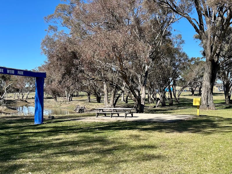 Camping sites. yellow power boxes