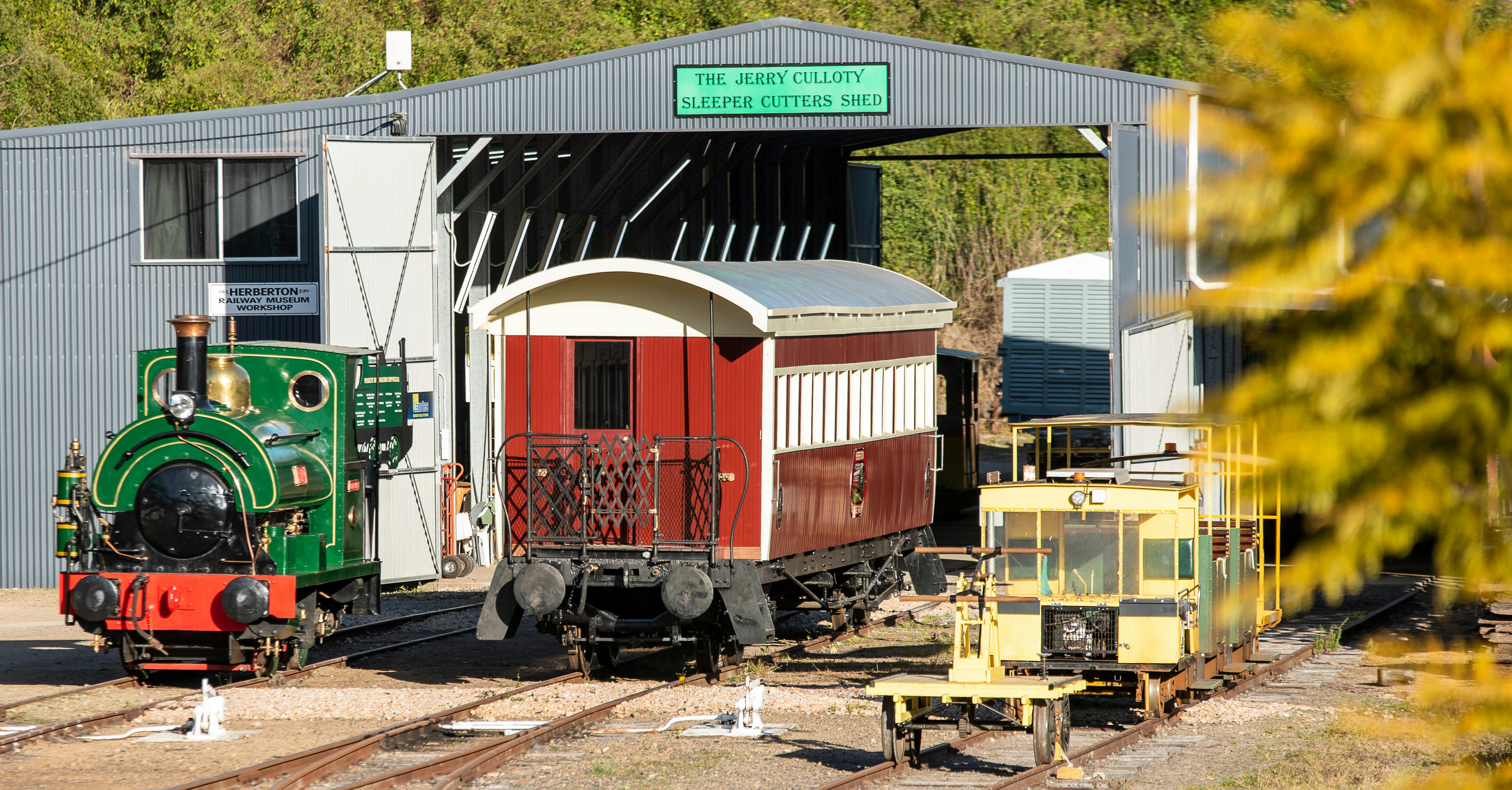 Herberton Historic Railway yard, maintenance and restoration centre.