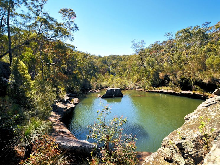 Sacred Aboriginal site, Minerva Pool, in Dharawal National Park