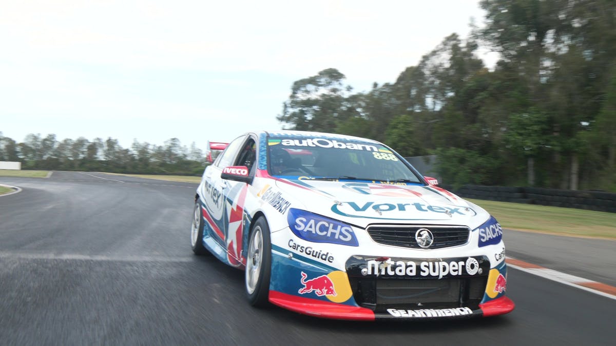 Supercar on track