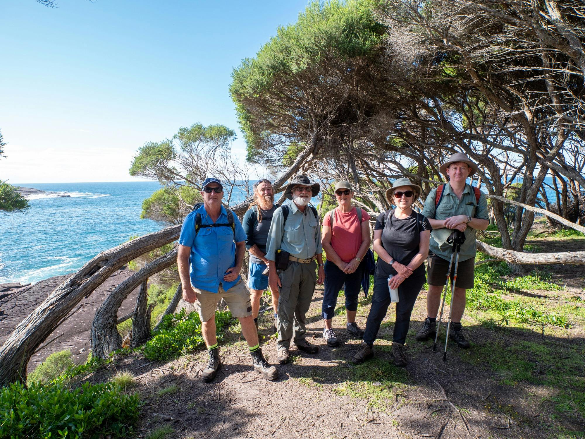 Walking guests at a view point
